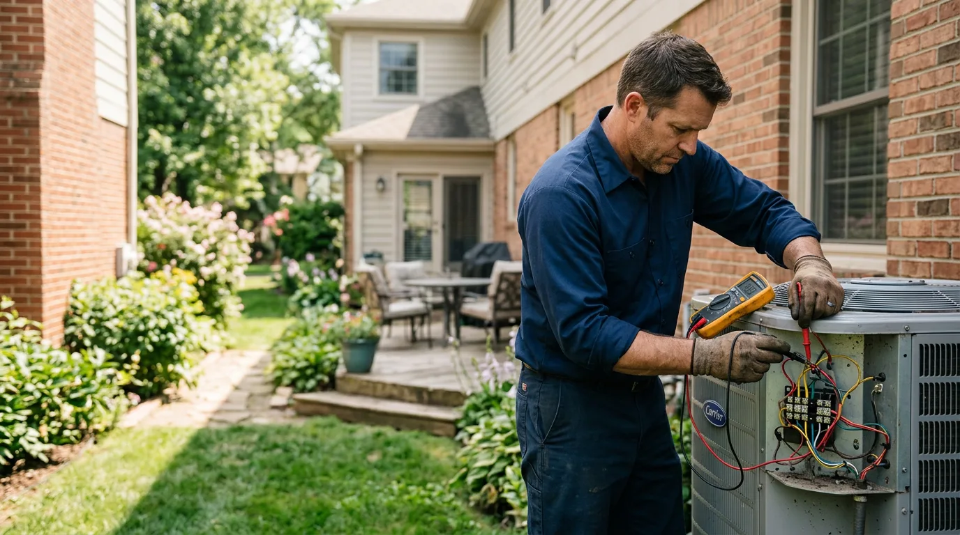 HVAC technician working near Manchester, OK